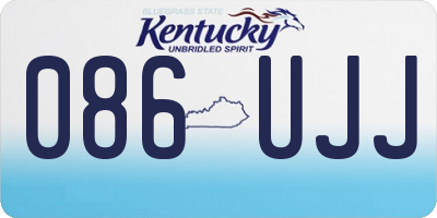KY license plate 086UJJ