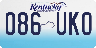 KY license plate 086UKO