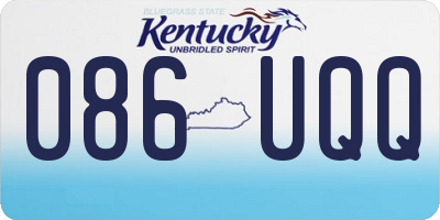 KY license plate 086UQQ