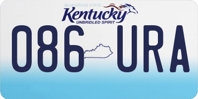 KY license plate 086URA