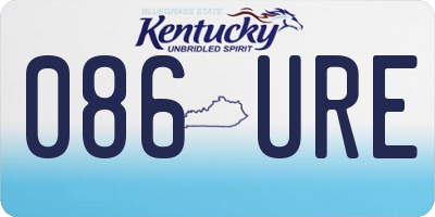 KY license plate 086URE