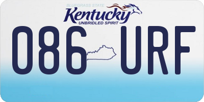 KY license plate 086URF