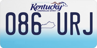 KY license plate 086URJ