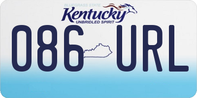 KY license plate 086URL
