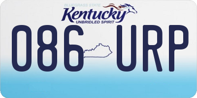 KY license plate 086URP