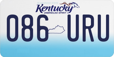 KY license plate 086URU