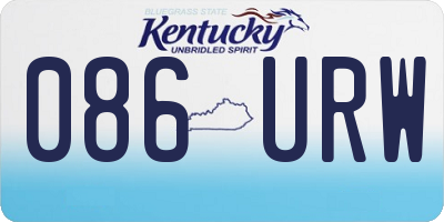 KY license plate 086URW