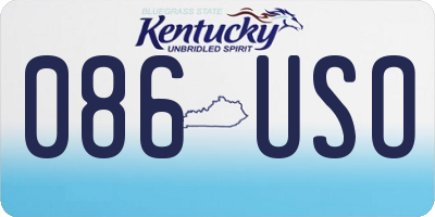 KY license plate 086USO