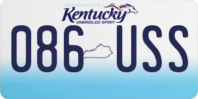 KY license plate 086USS