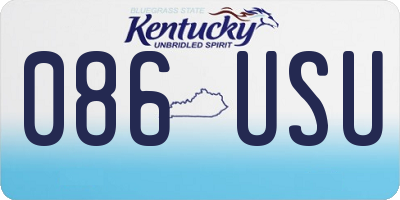 KY license plate 086USU