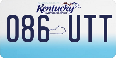 KY license plate 086UTT