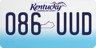 KY license plate 086UUD