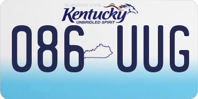 KY license plate 086UUG