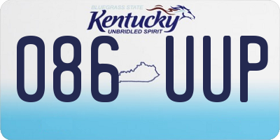 KY license plate 086UUP