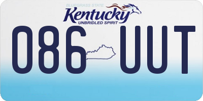 KY license plate 086UUT