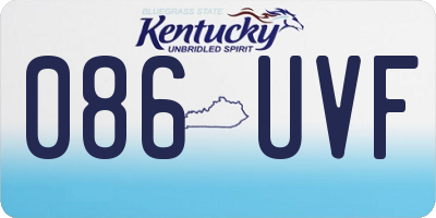 KY license plate 086UVF