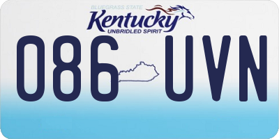 KY license plate 086UVN