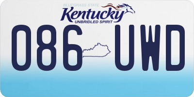 KY license plate 086UWD