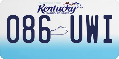 KY license plate 086UWI
