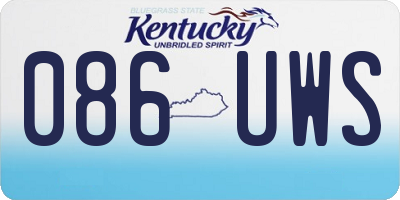 KY license plate 086UWS