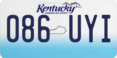 KY license plate 086UYI