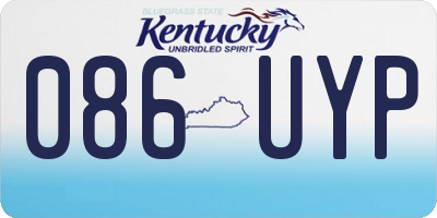 KY license plate 086UYP