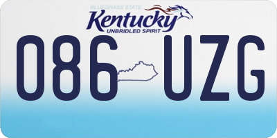 KY license plate 086UZG