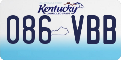 KY license plate 086VBB