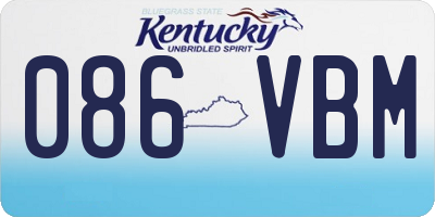 KY license plate 086VBM