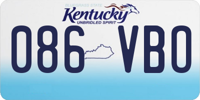 KY license plate 086VBO