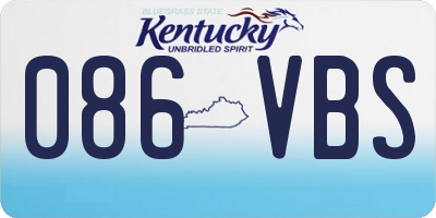 KY license plate 086VBS