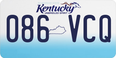 KY license plate 086VCQ