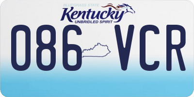 KY license plate 086VCR
