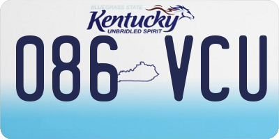 KY license plate 086VCU