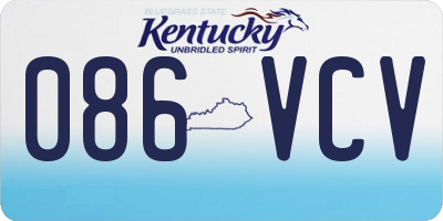 KY license plate 086VCV