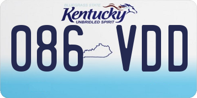 KY license plate 086VDD