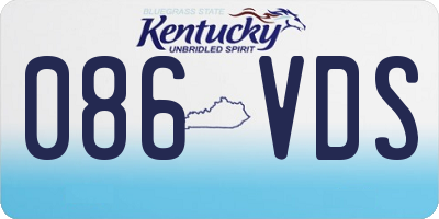 KY license plate 086VDS