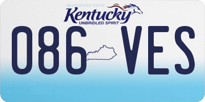KY license plate 086VES