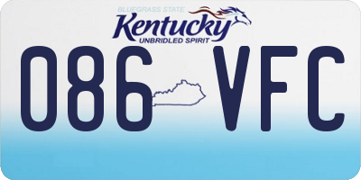 KY license plate 086VFC