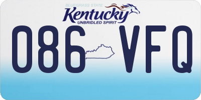 KY license plate 086VFQ