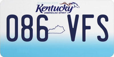 KY license plate 086VFS