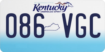 KY license plate 086VGC