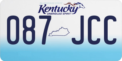 KY license plate 087JCC