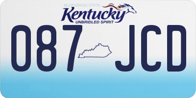 KY license plate 087JCD