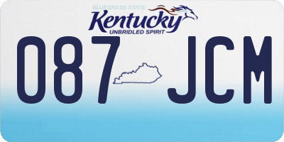 KY license plate 087JCM