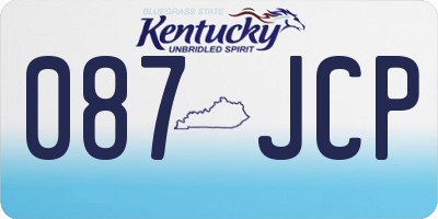 KY license plate 087JCP