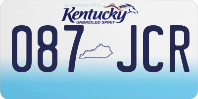 KY license plate 087JCR