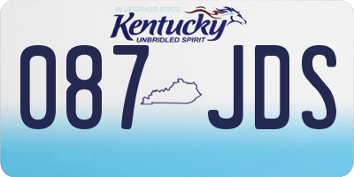 KY license plate 087JDS