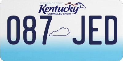 KY license plate 087JED
