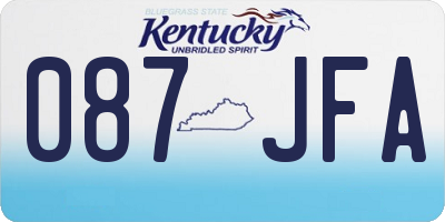 KY license plate 087JFA